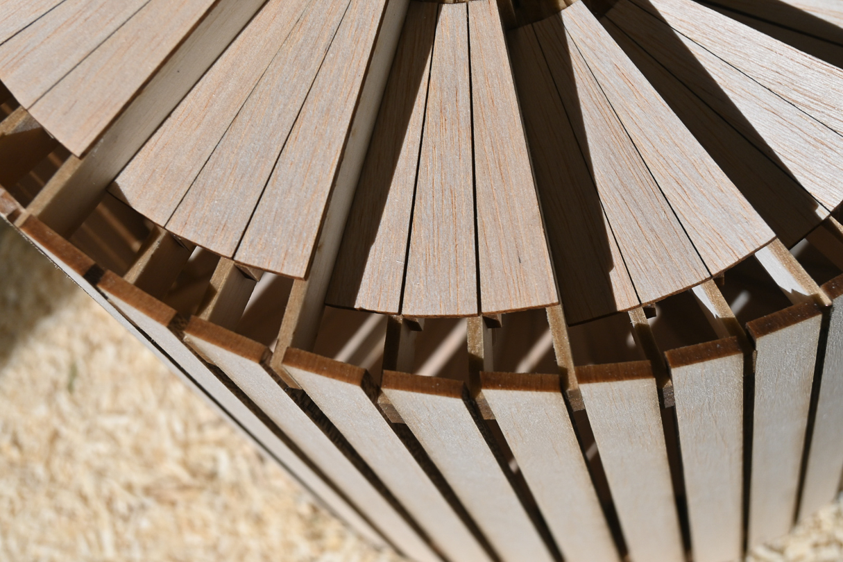 Photo maquette détail fente marche